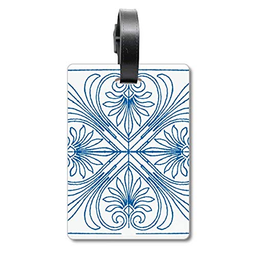 Étiquette pour valise Talavera motif bleu pour éviter la perte de bagage