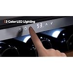 Ca'Lefort 24 Inch Wine Fridge, 54 Bottle Wine Cooler Refrigerator, 40-65°F Wine Refrigerator Glass Door, 3 LED Wine Fridge, Built-in or Freestanding Wine Fridge for Home/Bar/Kitchen (5.65 cu.ft) - Image 7