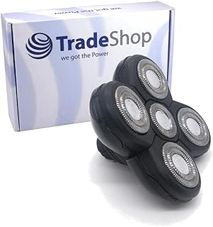 Trade-Shop Rakhuvud kompatibel med Philips Arcitec SensoTouch 1100, S738, RQ11, RQ12, RQ12+, RQ40 RQ50 Utbytesrakhuvud med...