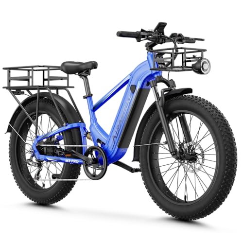 Image of M2 Pro Electric Bike for Adults, 1800W Peak Motor, 85-Mile Long Range | 26 inchx 4 inch Fat Tire Ebike, 48V 17.5Ah Battery Electric Mountain Bike, Dual Suspension, Dual Disc Brakes for Trails & Off-Road