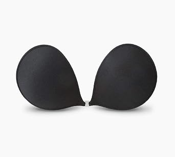Nubra Feather Lite Adhesive Bra Black, Size E | Strapless, Backless, Invisible Support for Large Busts