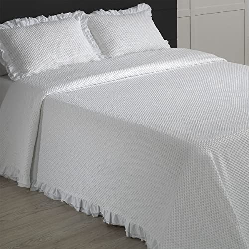 EnCama Colcha Crochet 873 - Cama 180 cm - Color Blanco