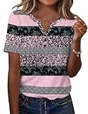 Zeagoo Summer Tops Short Sleeve Henley T-Shirts Business Dressy Casual Spring Blouses Beach Vacation Clothes