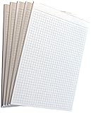 Druckerei Scharlau 16x Notizblock kariert 5mm Kästchen - Notizen DIN A6, 50 Blatt, Qualitäts-Offset-Papier 80g/m² -Grau (22212)