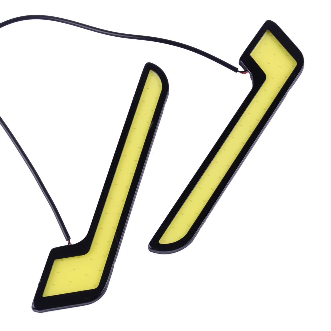 beler 1 Pair Car 12V White L Shape COB LED Daytime Running Light DRL Fog Lamp