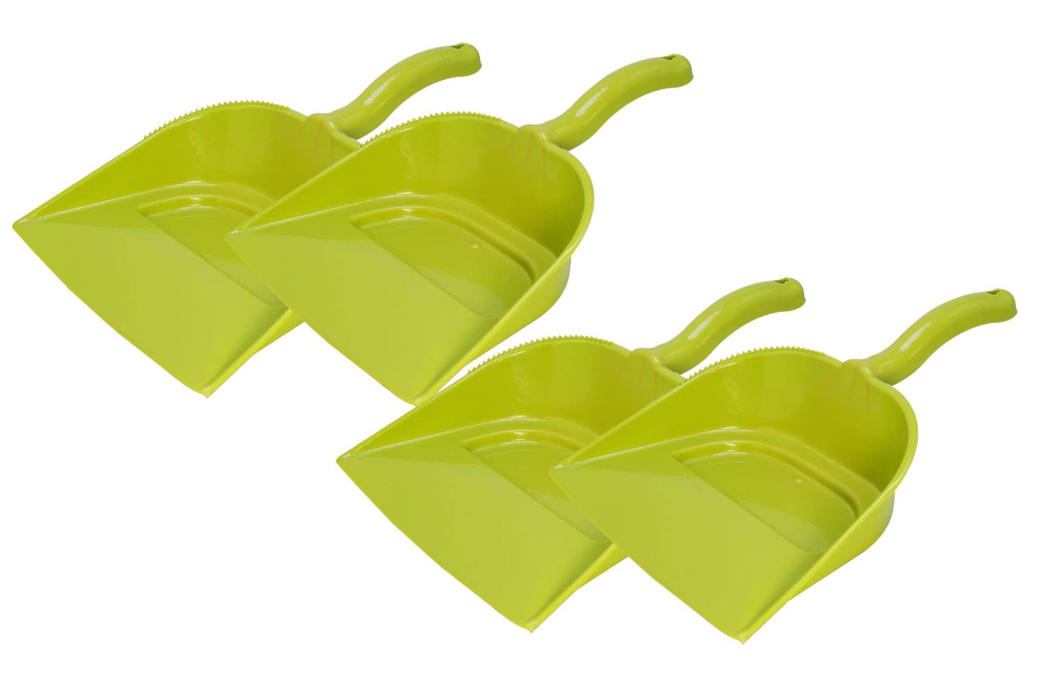 WonderPlatic Prime Neeraj Dustpan for Home/Kitchen/Office, Set of 4 pc, Green Color,