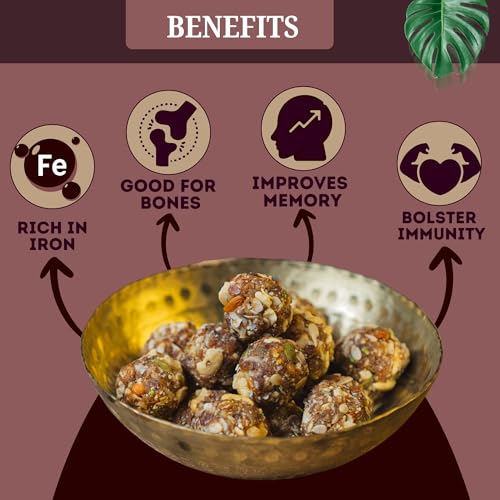 Image of Maa Mitahara Dry Fruit Laddu for Post Pregnancy (300g) | With Dates, Nuts & Jaggery | Vegan, Gluten-Free | No Preservatives | Postpartum Snack for New Mothers