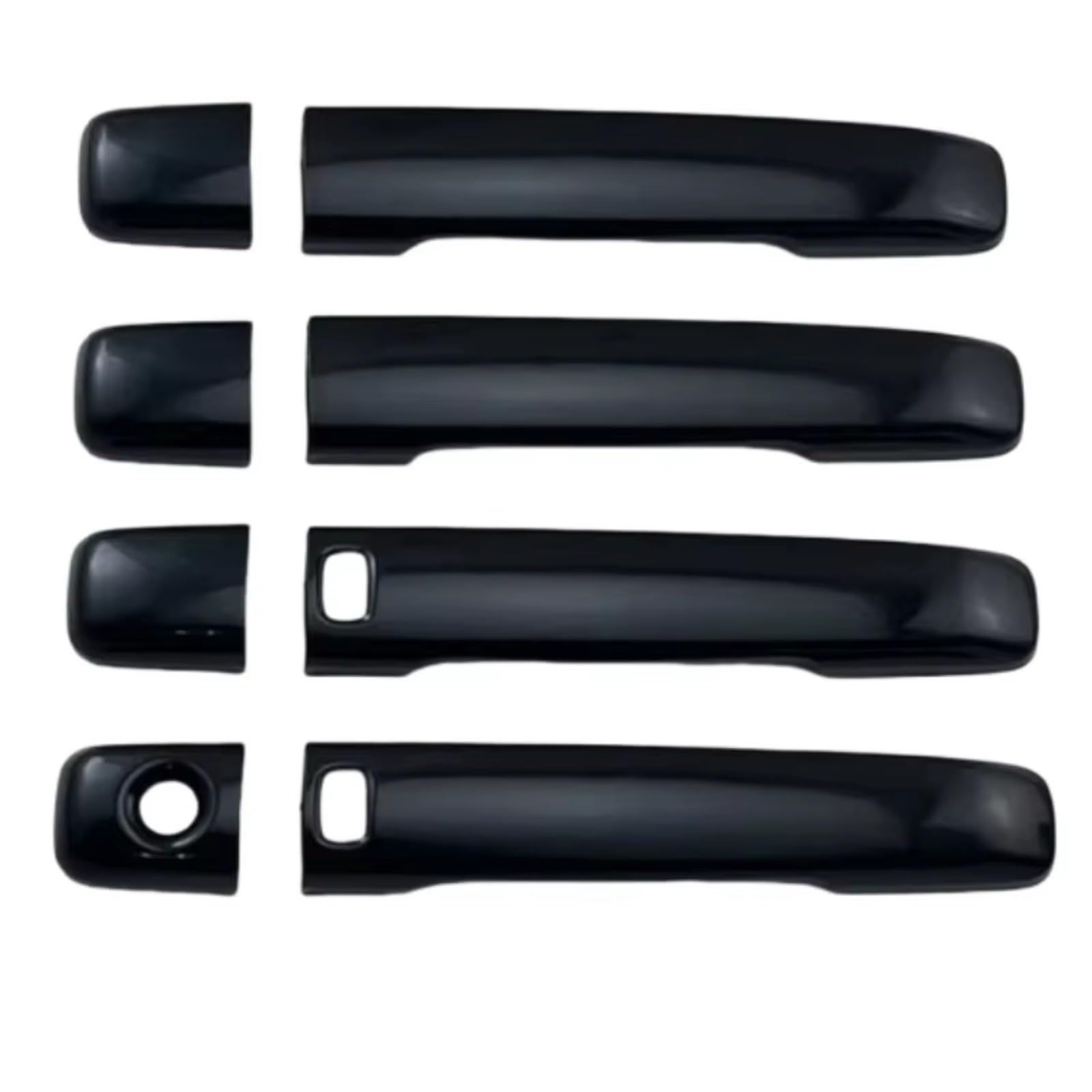 JJRFVBGT Door Handle Trim Compatible with Nissan for Sylphy 2006 2007 2008 2009 ABS Trim Black Carbon Accessories Car Exterior Door Handle Housing(Gloss Black 2 Smart)