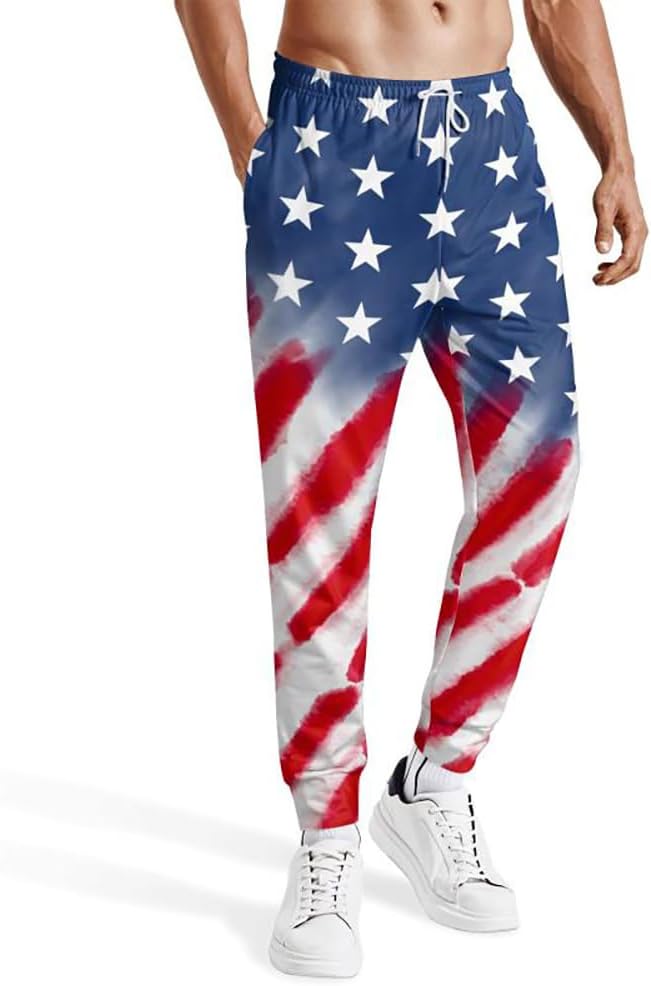 Mens Sweatpants 80s 90s Retro Joggers Sports Funny Workout Party Gym Pants with Pockets - Image 2