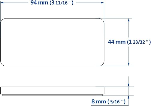 BSK 4 ECE Rectangular Red Stick-on Reflectors - Pack of 2