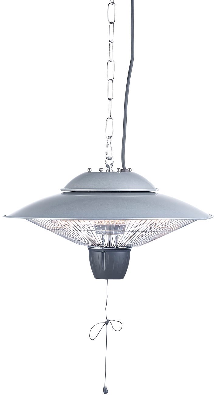 Semptec Urban Survival Technology riscaldatore a infrarossi da soffitto per esterno 1500 W IP24 grigio argento NX9330