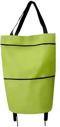 Miniatura 1 de Bolsa de carrito de comestibles con ruedas, bolsa extraíble y carretilla personal con ruedas, plegable, portátil, ideal para compras, viajes, cocina
