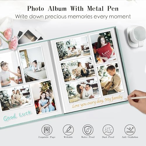 Image of Amazon Brand - Umi Self Adhesive Photo Album Scrapbook Album 20 Sheets /40 Double Sided Pages DIY Photo Album For Family Portraits Wedding Anniversary Birthday Memory Book (Pink)