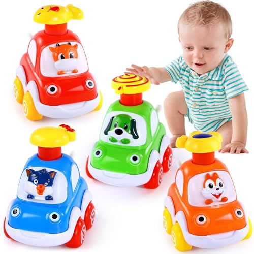 Image of Palmatte Cars Toys for 1 Year Old Boy Birthday Gift Press and Go Car for 2 Years Old Boy Cars for Toddlers 1-3 Baby Toys 12-18 Months Gifts for 1 2 3 Year Old