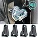 Pack of 4 Noise Reduction Rubber Pad Car Door Lock Dampening Pad Set for Car Door Locks Reduce Noise & Improve Comfort