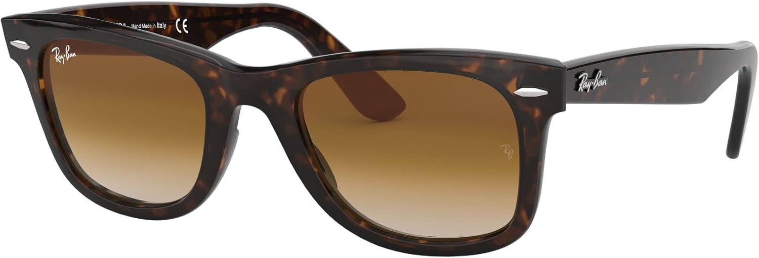 Ray-Ban RB2140 Original Wayfarer Gradient Sunglasses Tortoise/Clear Gradient Brown 50 Millimeters