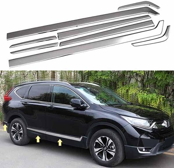 Miniatura 8 de Moldura lateral de cuerpo de puerta cromada para CR-V EX-L EX LX 2017-2021 Cubierta de moldura de puerta de acero inoxidable 8 piezas