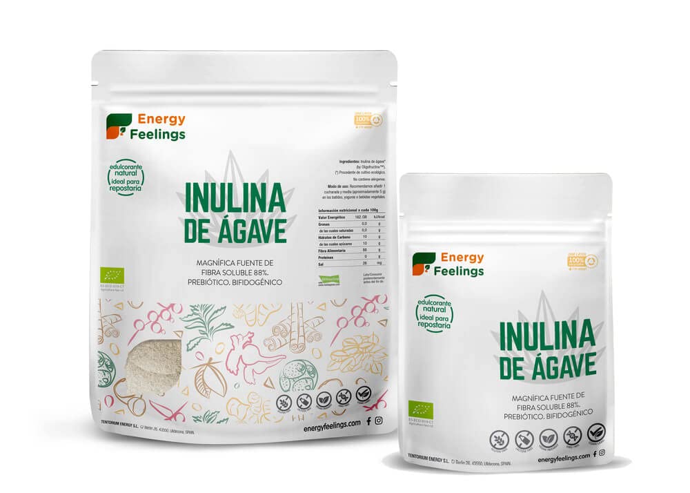 Energy Feelings Bio-Inulin Agave 1 kg, natürliches Präbiotikum, Inulinpulver, glutenfrei und laktosefrei, Lebensmittelfaser, Organic Inulin