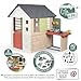 Smoby Life – Naturhaus + Bastelwerkstatt – Zahlreiches Zubehör – Hammer, Schraubenzieher, Bausatz für EIN Fahrzeug u. v. m. – Recycelte Materialien – Ab 2 Jahren