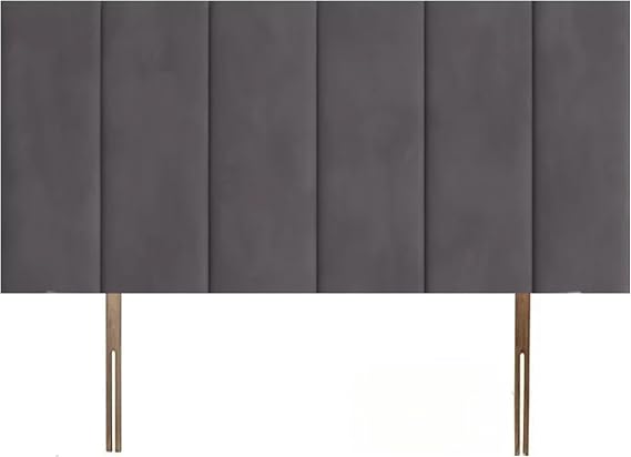 Panels Upholstered Genoa Plush Velvet Headboard for divan bed frame Single double king 20''/26''/30/36''Tall (Mink, 5ft-30''Tall)