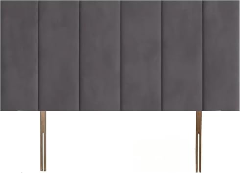 Panels Upholstered Genoa Plush Velvet Headboard for divan bed frame Single double king 20''/26''/30/36''Tall (Mink, 5ft-30''Tall)