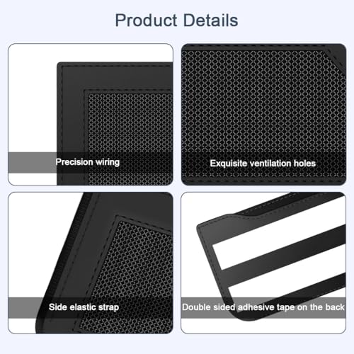 Image of STHIRA Car Seat Storage Pocket PU Breathable Car Utility Accessories Peel-And-Stick Car Organiser and Space-Saving Car Net Pocket for Phone, Keys, Cards, Sunglasses, Dashboard 24x10cm