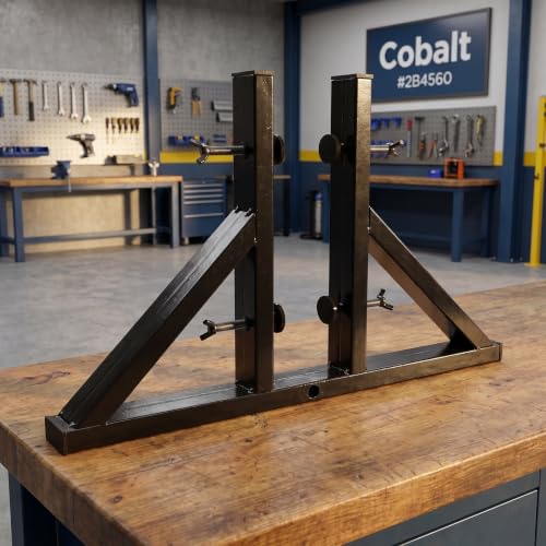 Soporte para espejo de hierro negro resistente con base ajustable para suelo 6
