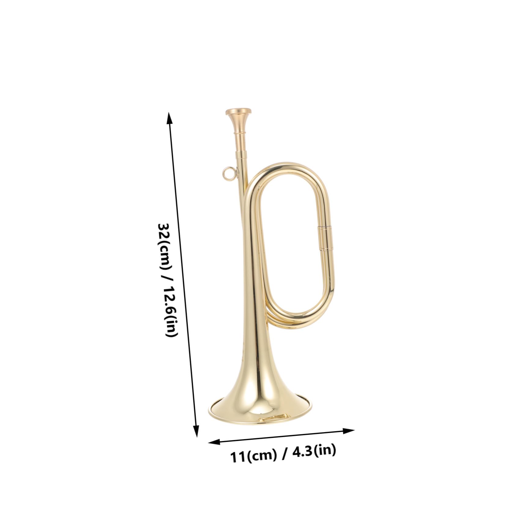 Tromba in Ottone Color Oro Design Creativo, Strumento Musicale Educativo per Ragazzi, per Principianti e Suoni D'orchestra