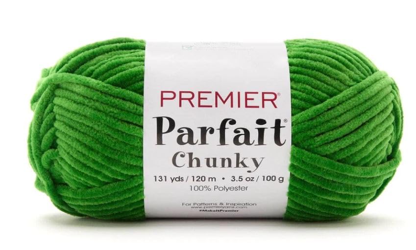 Image of Premier Parfait Chunky Chenille Yarn 3 Pk Bundle with Bella's Crafts Markers (Sour Apple)