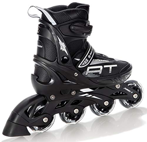 Miniatura 3 de Patinaje En Línea Raven Profession Ajustable Y Cambiable Tamaño Para Adultos Niños Hombres Mujeres Negro, 38-42 25cm-27,5cm