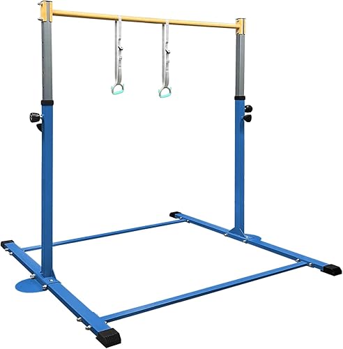 Kip Bar de gimnasia, barra horizontal para niños y niñas, altura ajustable de 3 a 5 pies, equipo de gimnasio en casa, ideal para entrenamiento en