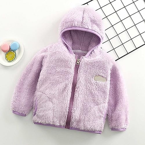 Toddler Dress Snowsuit 1 to 8 Years Children's Plush Coat Baby Coral Plush Hooded Thickened Boys And Girls' Zipper3