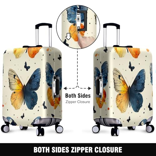 Butterfly Luggage Cover Suitcase Protector Travel Luggage Cover Carry on Luggage Cover Washable Baggage Covers for Suitcase Fit 19-21 Inch Luggage2