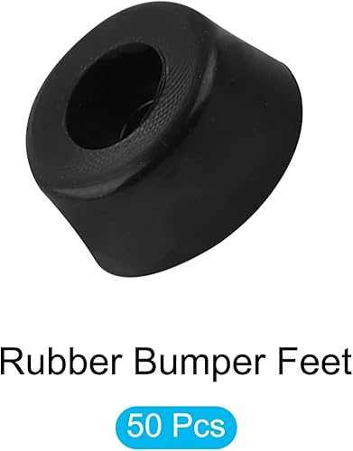 Miniatura 5 de METALLIXITY Pies de goma para parachoques (0.669 x 0.315 in0.67 x 0.31 pulgadas), 50 unidades, almohadillas redondas para patas protectoras de