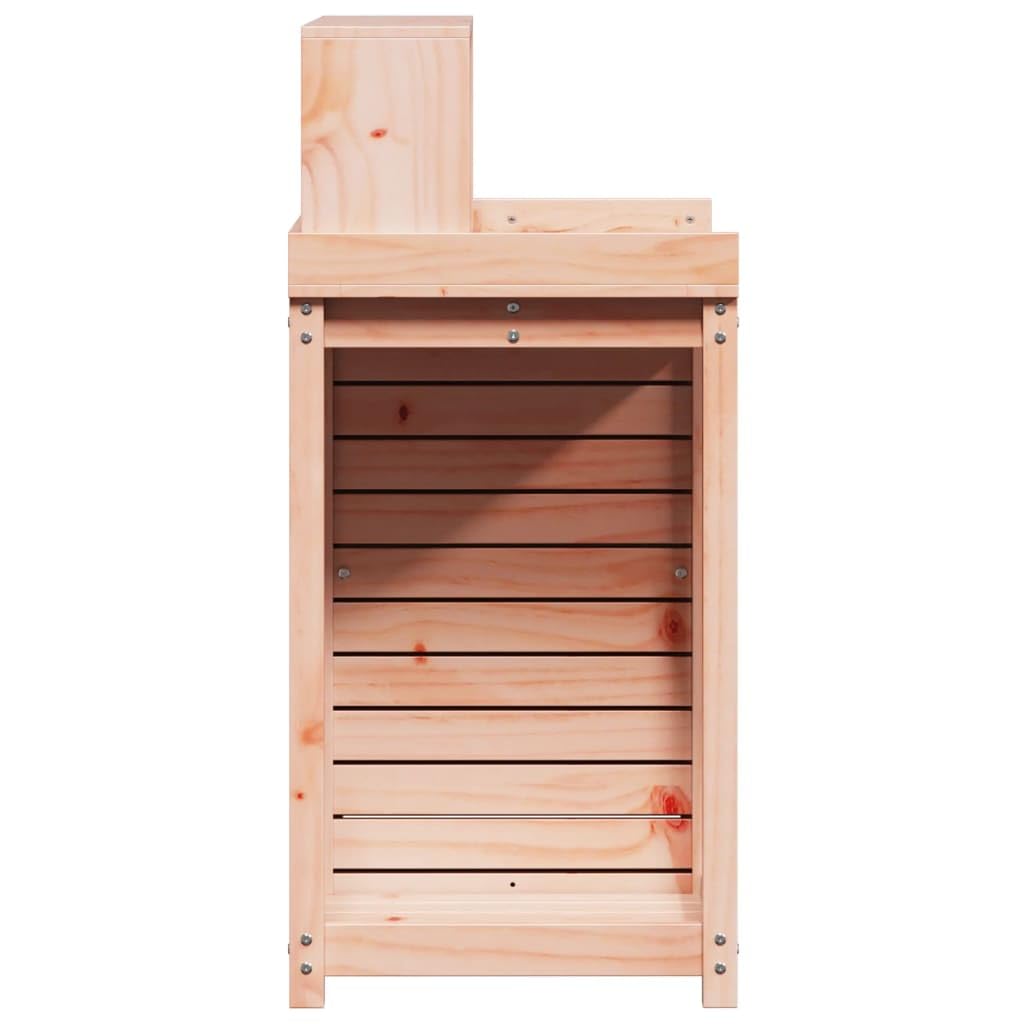 Stół na rośliny z półkami, 82,5 x 50 x 109,5 cm, lite drewno daglezji, stacja na rośliny z szafką i półką z listew na narzędzia ogrodowe, ziemię i nawóz, stabilny stół na rośliny do ogrodu