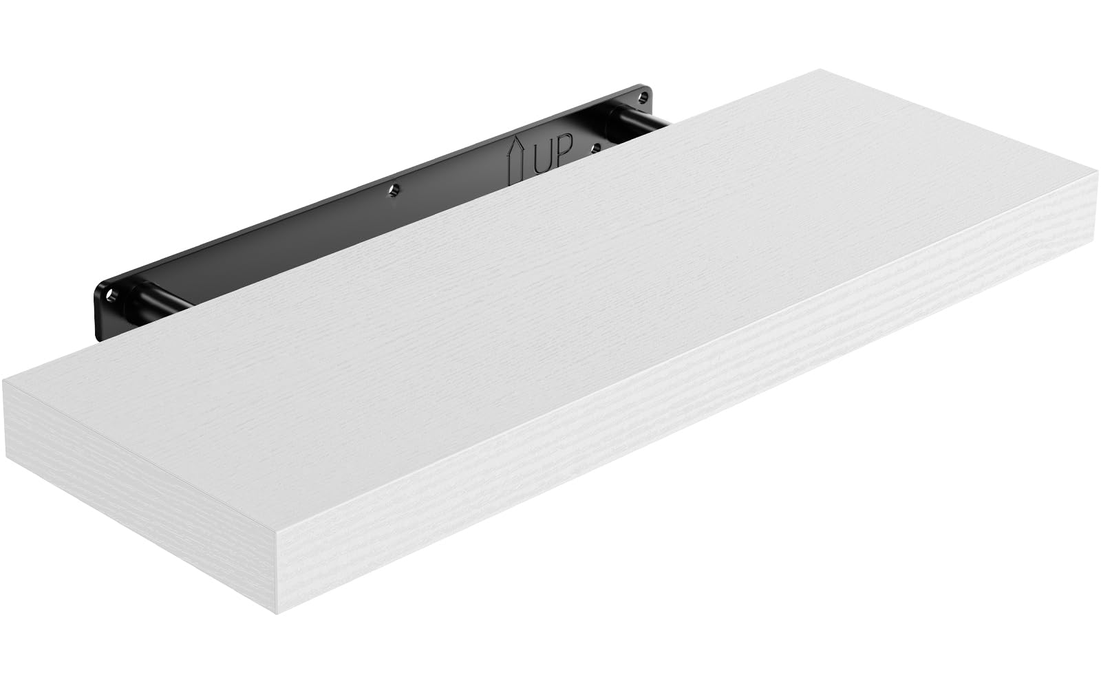 STOREMIC Wandregal, Regale Weiß Wand 40cm, 1er-Set Schweberegal Weiss, Moderne dekorative Regalbrettmit sauber Verarbeitet für Schlafzimmer, Küche, Büro, Wohnzimmer usw