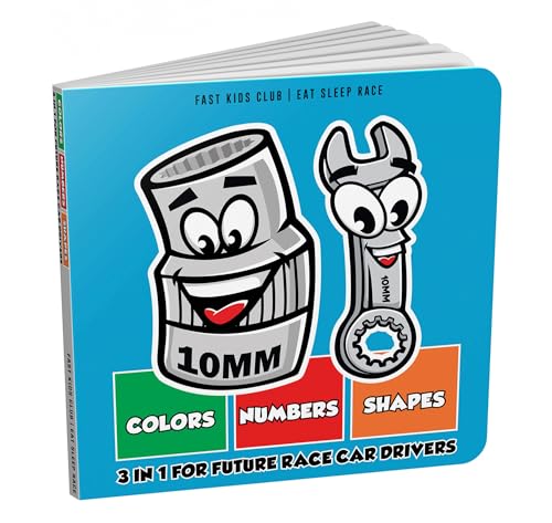 Image of 3 in 1 For Future Race Car Drivers Colors Number Shapes Book (Baby Book, Children's Book, Toddler Book, Kids Book)