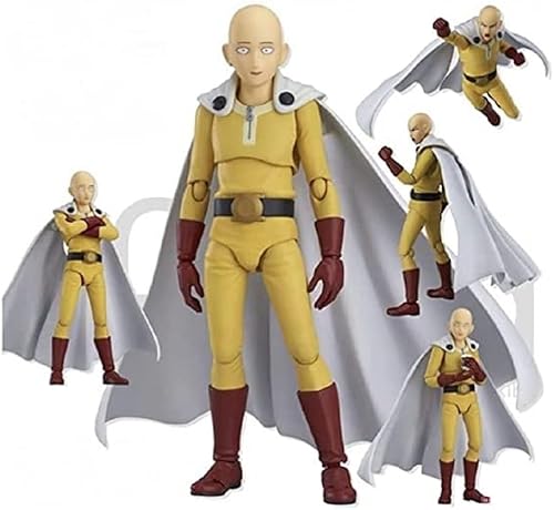One Punch Man Figura de acción de Saitama de 5.9 pulgadas, modelo coleccionable de PVC, figura de anime, regalo, figuras de escritorio Multicolo