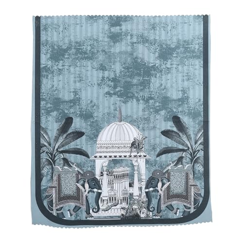 Image of Velvet Single Seater Sofa Cover with 2 Seat and Back Covers, 2 Hand Rest Covers - Elephant dome Design - Washable Fabric - Stylish Sofa Cover for Modern Living Room (Grey, 1 Seater With Arm Covers)