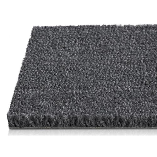 KARAT Premium Paillasson en Coco Gris - Paillasson Anti-Saleté à Maillage Dense pour Intérieur et extérieur Couvert Résistant - Antidérapant Découpe...