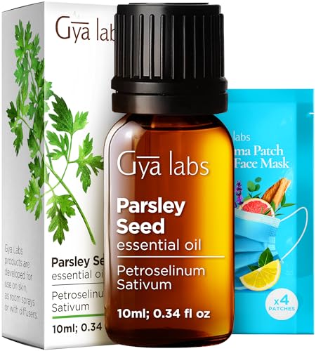 Gya Labs Parsley Essential Oil for Skin - 0.34 Fl Oz - 100% Pure Natural Parsley Oil for Diffuser, Hair, Candle Making - Fresh Herbaceous & Comforting Scent