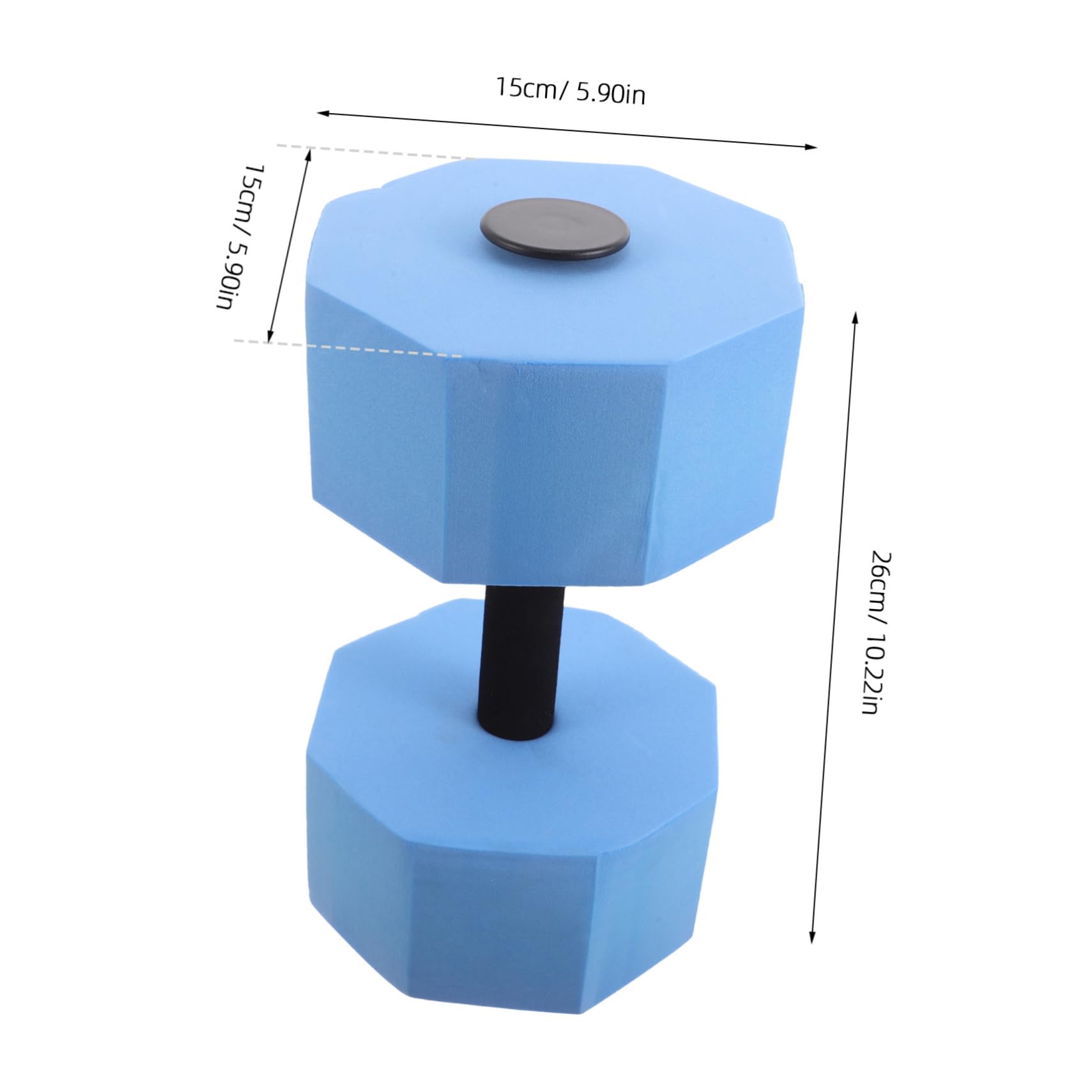 Kisangel Water Exercise Dumbbells: Aquatic Exercise Dumbell - Foam Pool Weights - Water Fitness Barbells Equipment - For Sports Aquatic Exercises