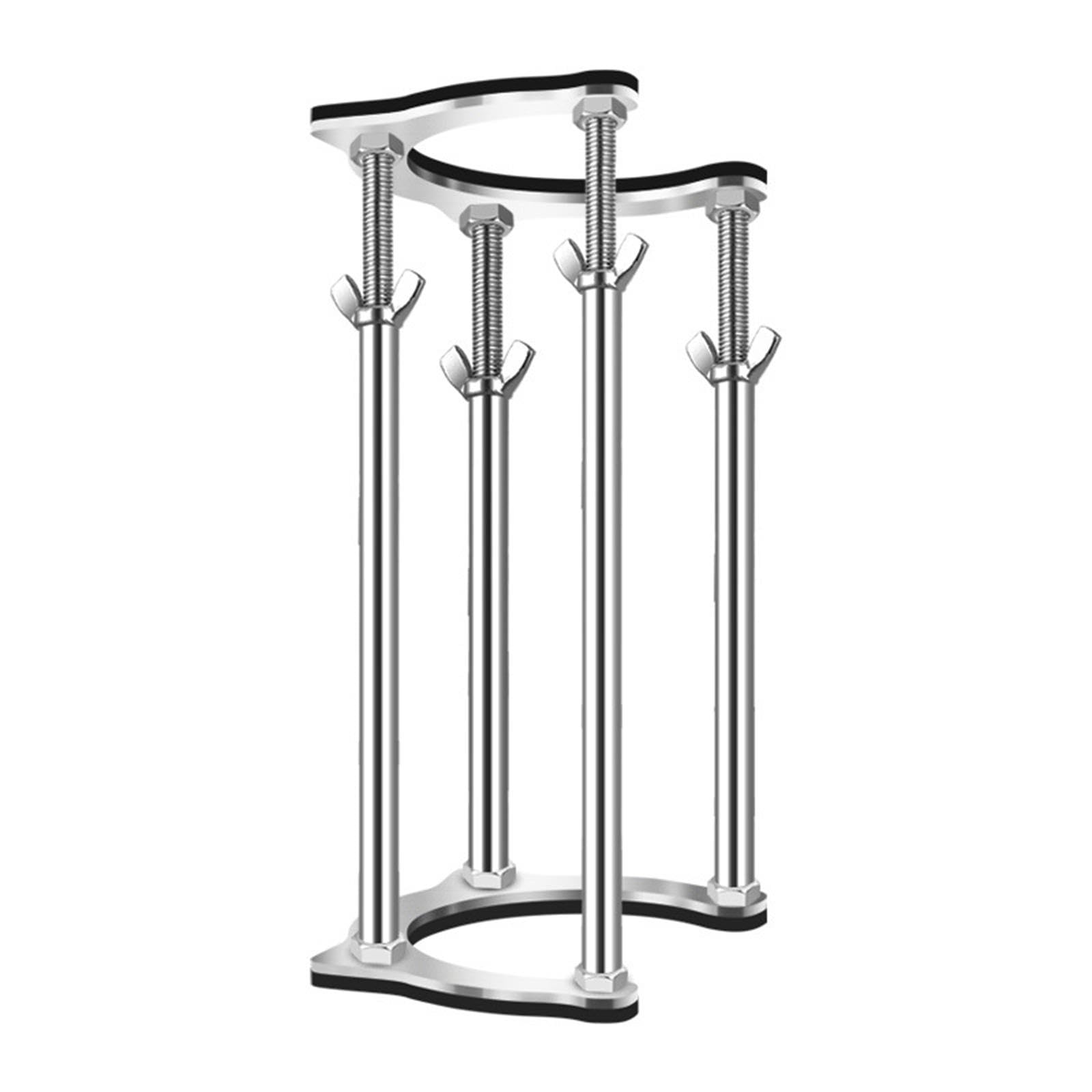 perfk Supporto Regolabile sottolavello Resistente per Accessori per WC, Installazione Rapida con 4 aste in Acciaio, Diametro Interno 6 cm, da 53 Cm a 63 Cm