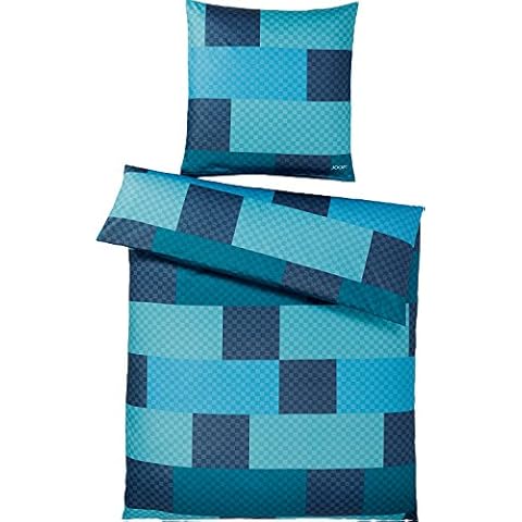 Joop! Bettwäsche Chessboard Lagune 1 Bettbezug 135 x 200 cm + 1 Kissenbezug 80 x 80 cm Cover