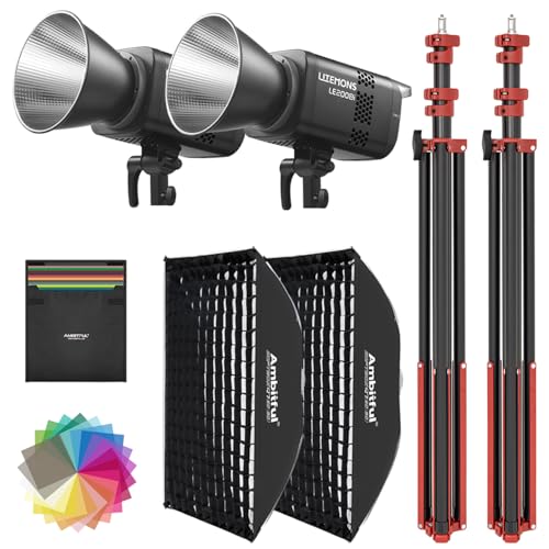 Image of Godox LE200Bi Godox Light Kit-2 Pack 220W Bi-Color LED Video Light