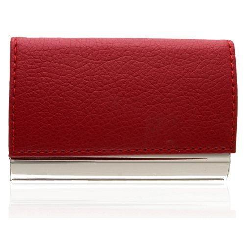 Aeropen Card Case (Red Leather/Metal/Nickel in Black) Model No. CC-36RD