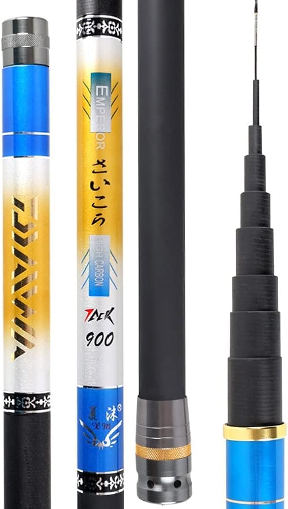 Canna da pesca telescopica, 8 m-12 m, in fibra di carbonio, portatile, design super duro per pesca alla carpa, attrezzatura da pesca leggera e resistente