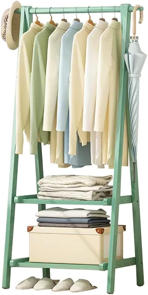 Portant à vêtements en bambou pliable meuble de rangement chambre