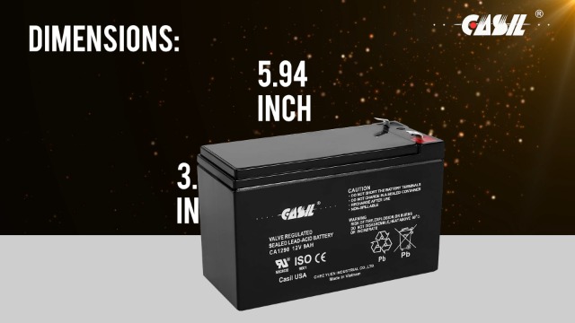 Amazon.com: Casil 12V 9Ah F2 Terminal Replacement Battery