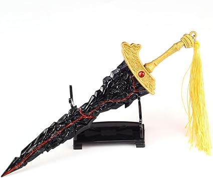 Eldens Rings Maliketh Black Blade 30cm Full-Metal Model with Display Stand, Gaming Collectible Desk Decor and Gift for Fans & Collectors